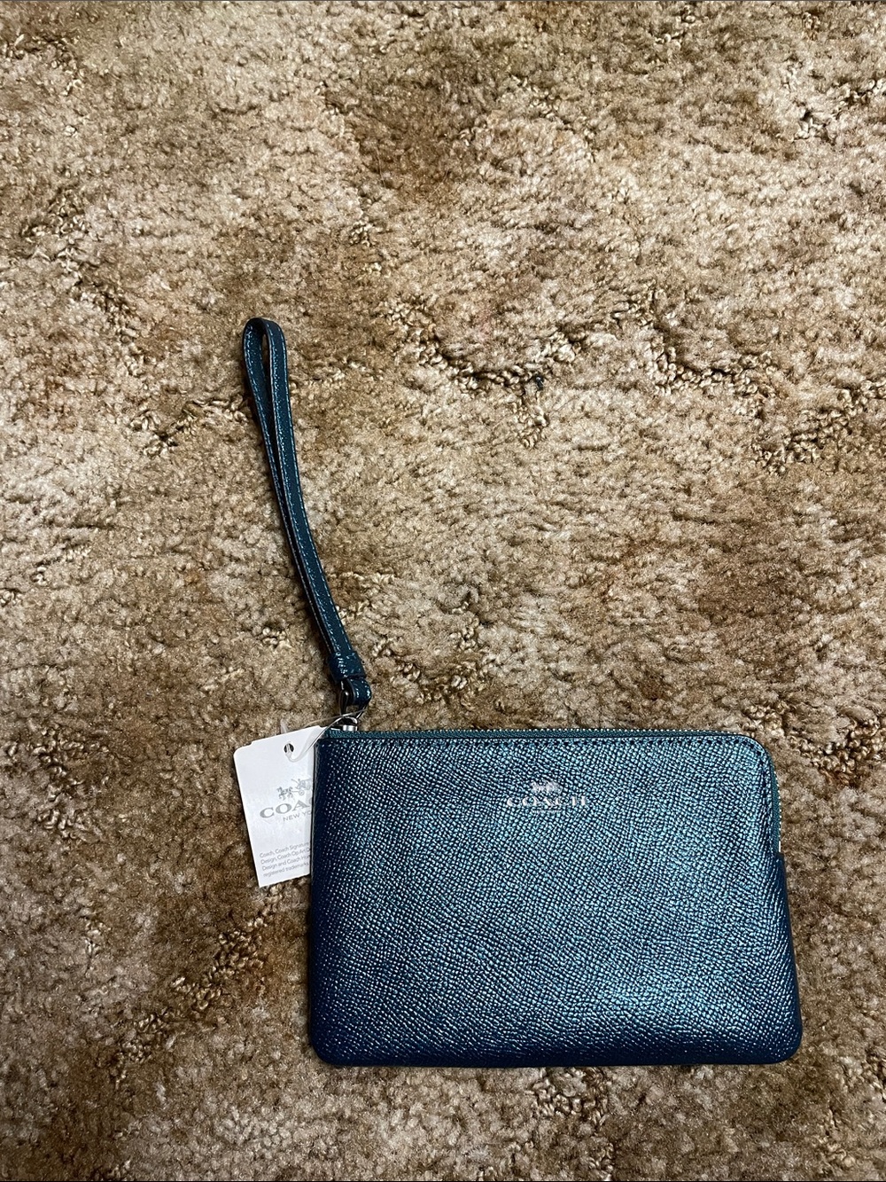 NWT Coach Blue Wristlet Wallet
